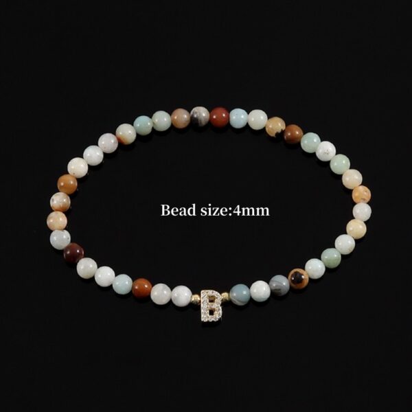 Neue Mode pave cz A-Z Anfangs buchstaben Charme Frauen Armband einfache 4mm Imitation Perle Perlen Armband für Frauen Schmuck Geschenk