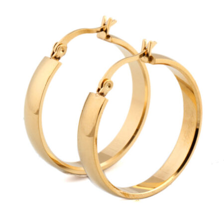 ZORCVENS Marke Ohrringe Für Frauen Mode Schmuck Geschenk Großhandel Trendy 2 Farben Gold Farbe Edelstahl Hoop Ohrringe