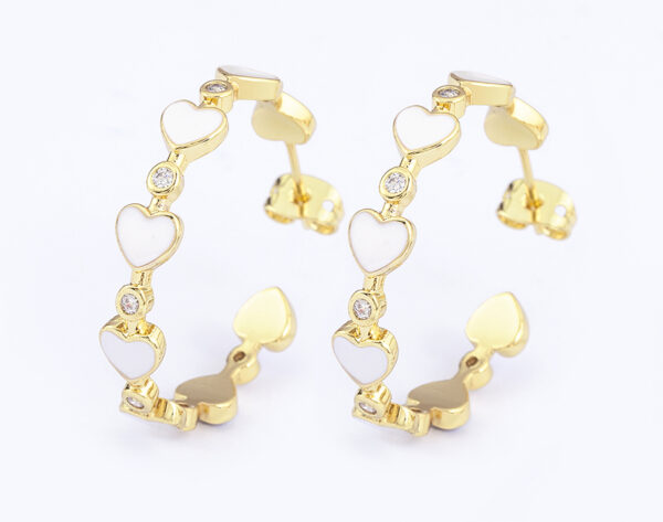 AIBEF Süße Mädchen Herz Hoop Ohrringe Für Dating 2022 Trend Partei Schmuck Geschenk Runde Kreis Kupfer Goldenen Ohrring Frauen