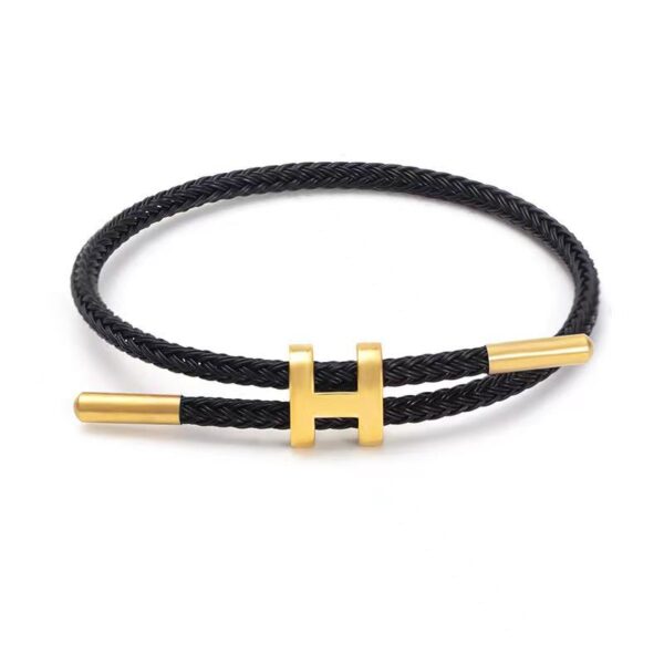 Seil Armband mit goldener Farbe Edelstahl verstellbares Armband Geschenk für Erwachsene